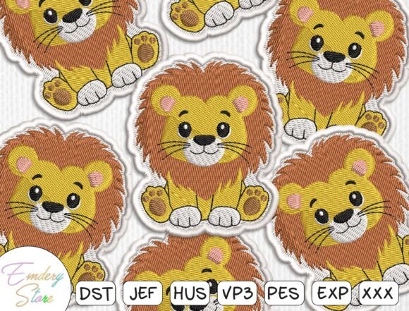 Baby Lion Patch Embroidery File