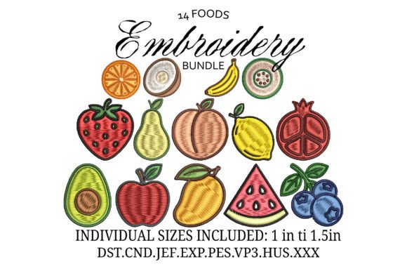 Foods Embroidery Designs