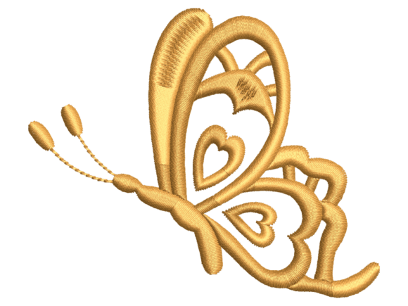 Heart Motif Butterfly Embroidery
