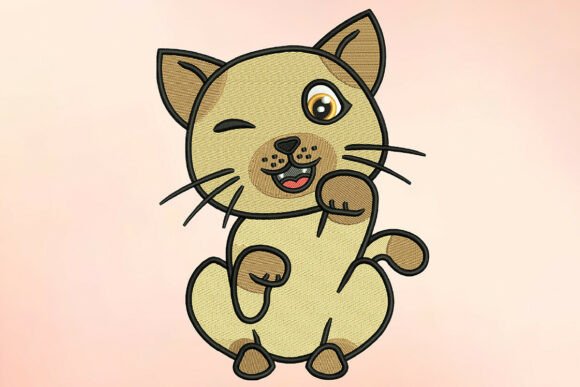 Kitten Embroidery Design
