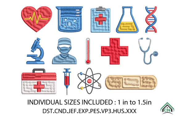 Medical Embroidery Design Bundle