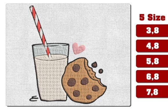 Milk and Cookie Machine Embroidery File