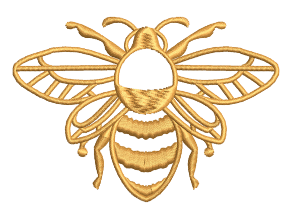 Minimal Bee Monogram Embroidery