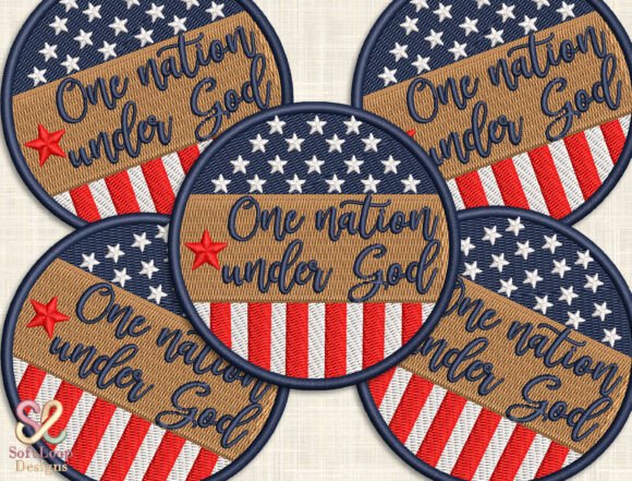 Patriotic Faith USA Embroidery Design