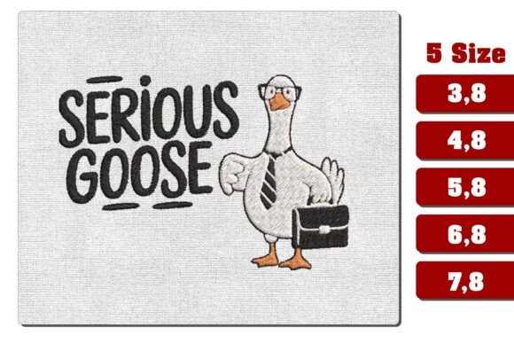 Serious Goose Business Embroidery File