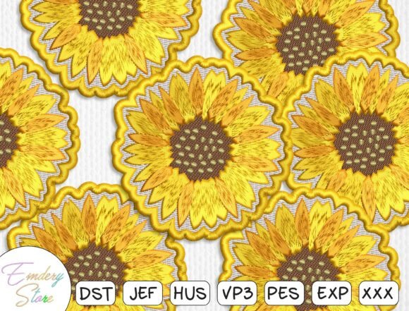 Sunflower Patches Embroidery Design