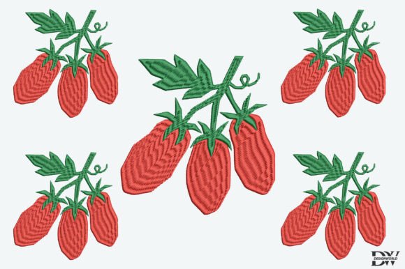Tomatoes Embroidery Design