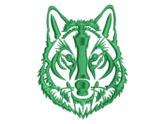 Wild Wolf Portrait Embroidery
